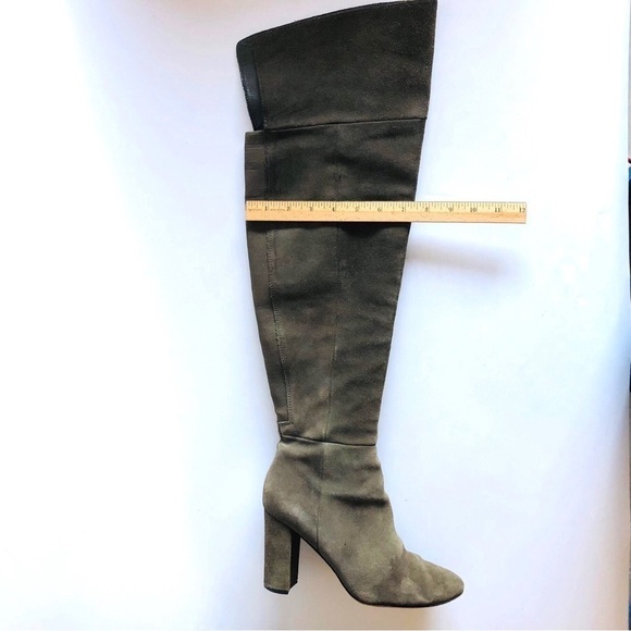 M&S Autograph Suede Block Heel Over the Knee Boots - Picture 11 of 16